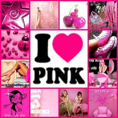 collage I love pink